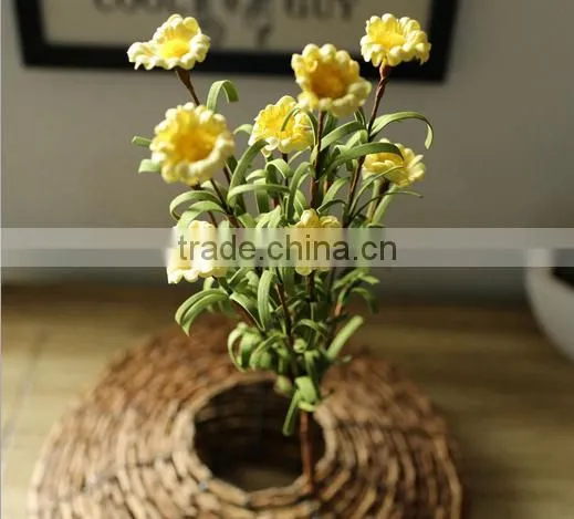 China Wholesale Plastic Daisy Flower Artificial Flowers Daisy That Looks Real for Home Decoration photo-5