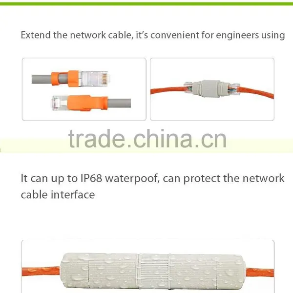 Pretty White Watertight Ethernet RJ45 Cable Connector photo-4