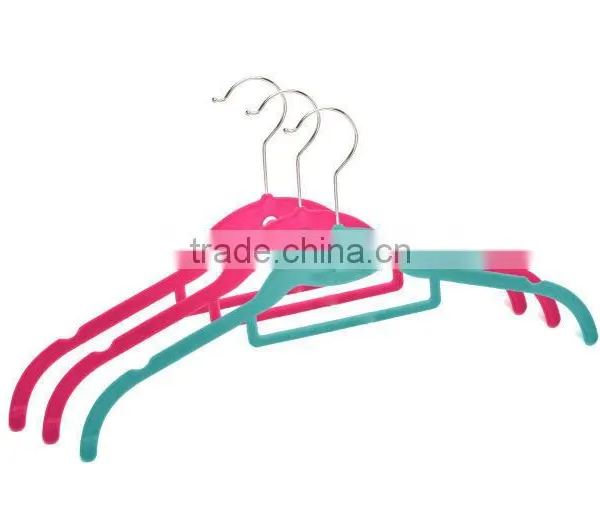 Plastic Velvet Hanger Clothes Hanger ASDF07