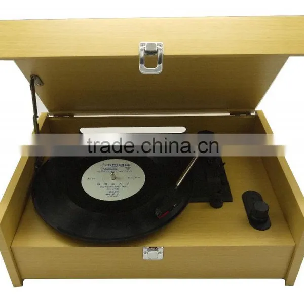 Rain Lane LP Turntable Music Box Retro Vinyl Record Player photo-4