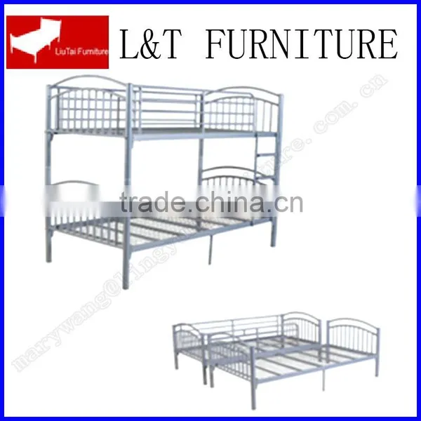 Metal Bunk Bed With Wood Ladder photo-2