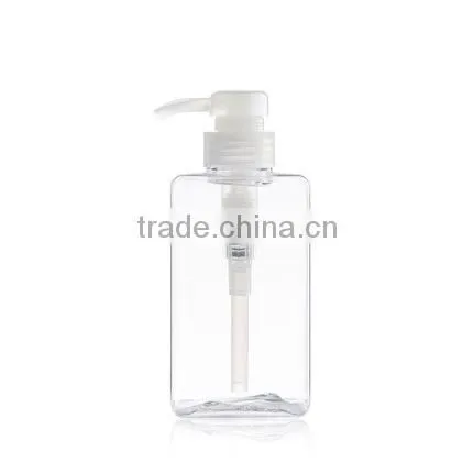 HDPE Square Round Plasic Empty Body Lotion Shampoo Bottle /Shower Bottle With Pump Dispenser Spray Cap photo-3