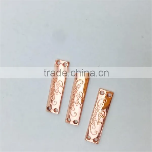 Customized Rose Gold Plating Label Rose Gold Electroplating Processing Label Manufacturing Process photo-2