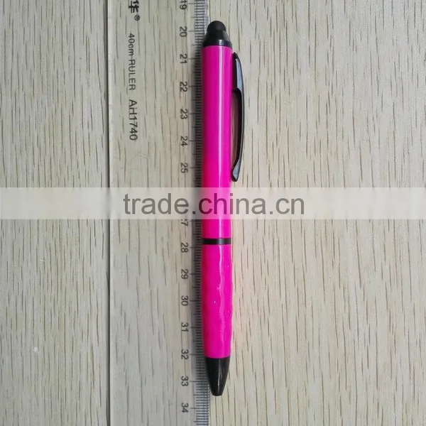 Top Consumable Products Solid Color Barrel ,metal Clip Writing Ball Pen and Stylus Pen photo-5