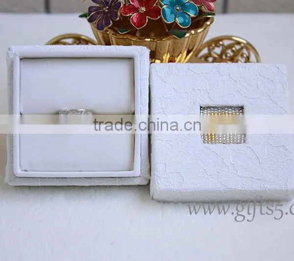 Custom Elegant Proposal Jewelry Ring Gift Box Wedding Ring Box With Beaded Name Plate of F photo-3