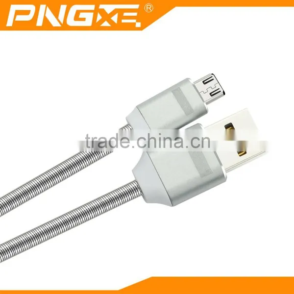 PNGXE 2016 Excellent Quality Exquisite Nylon Braided and Allumunum Alloy Cable for Iphone and for Samsung photo-3