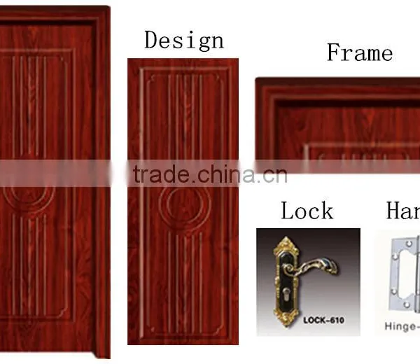 Good Sales Pvc Wooden Armor Door for Bedroom photo-2