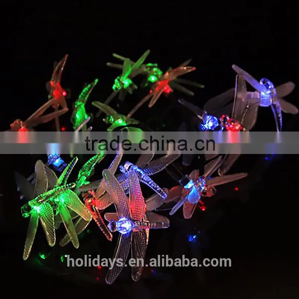 RGB Color 4.8M 20 LED Dragonfly Solar Light Chain photo-2