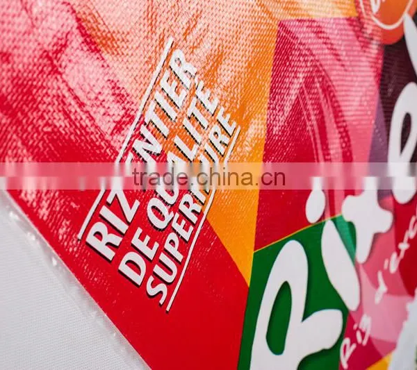 Rice Packing Bag With Colorful Bopp Laminated pp Woven Rice Bag 25kg/pp Sack photo-3