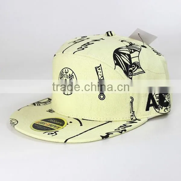 falt brim cap material for snapback cap