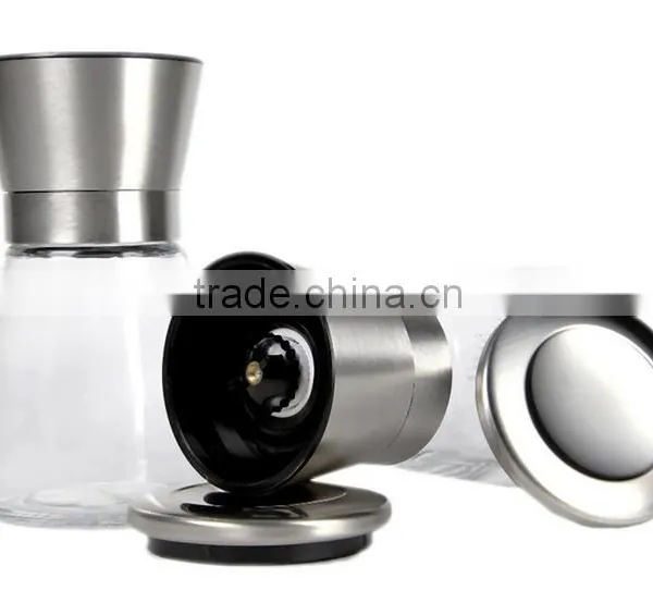 2 Pieces Brushed Stainless Steel And Pepper Grinder Set ,Salt Grinder ,Salt Pepper Grinder photo-4