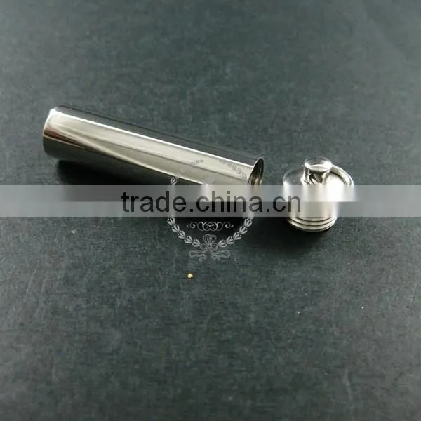 10x45mm 316L Stainless Steel Perfume Tube Box Screw Top Wish Vial Pendant Charm DIY Jewelry Supplies 1820248 photo-2
