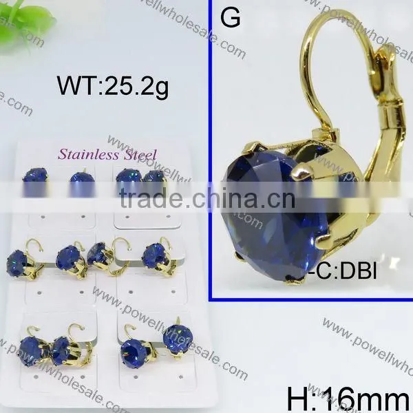 Hot Design Gold Plated Gemstone Stud Earring photo-5