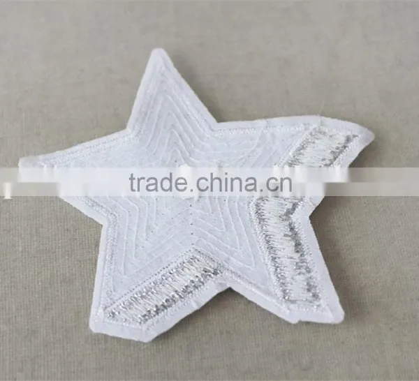 Hot Selling Custom 3d Star Pattern Sequin Patch Embroidery Trim Polyester Material for Wholesale photo-5