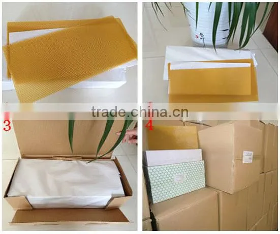 Factory Supply 100% Pure Natural Beeswax Foundation Sheet Cheap photo-4