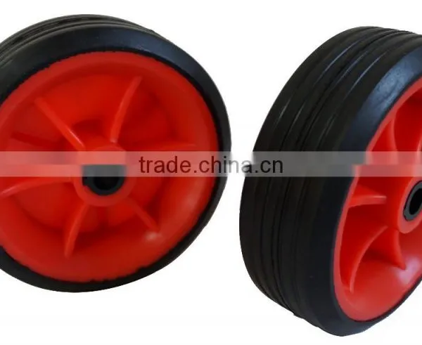 Solid Wheel/Plastic Ruled Rubber Lawnmower Lawn Push Mower Wheel 4+ Inch Diameter photo-5