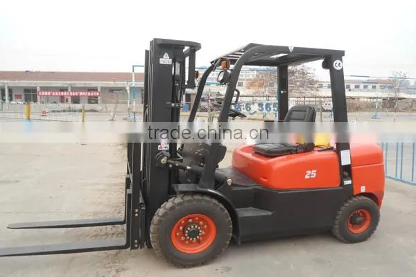 2 Ton Tcm Forklift Manual Dealers With Side Shift Fork and Three Meters Mast photo-2