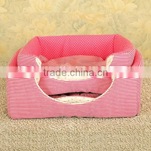 Double-use Soft Cozy Dog Bed Fabric Dog House photo-6