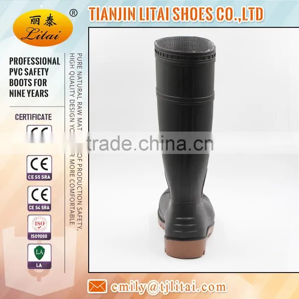 Black Pvc Safety Gumboots for Industry and Mine photo-3
