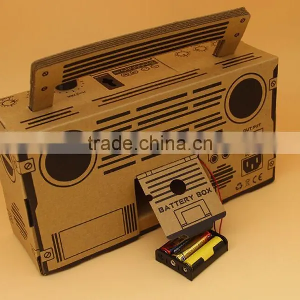 Creative DIY Foldable Loudspeaker Box Consist With Paper Materials, Funny Puzzle Loudspeaker, Classical Style LoudSpeaker Box photo-2