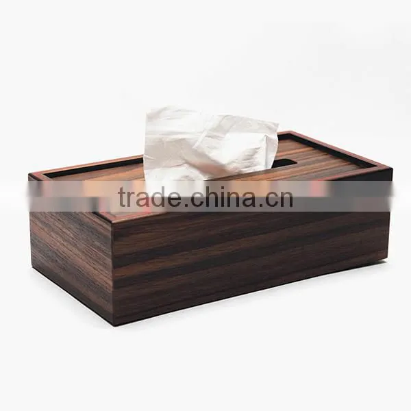 100% Solid Wood Original Napkin Packaging Box, Retro Art Paper Towels Storage Box photo-3
