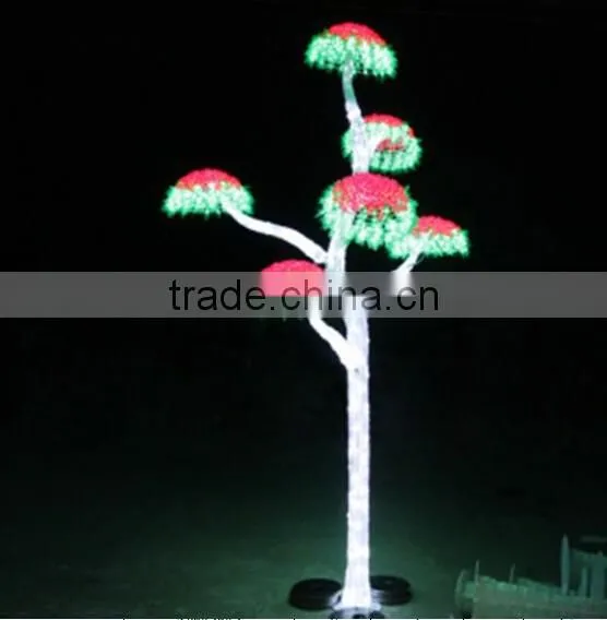 Home Garden Decorative 250cm Height Outdoor Artificial White Flashing LED Solar Lighted up Trees EDS06 1424 photo-5