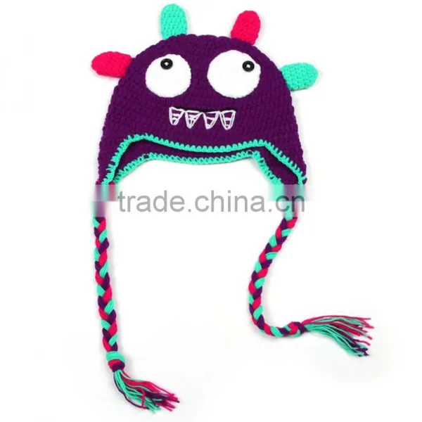 Cute Designs Winter Warm Cotton Children Baby Kids Crochet Hats Christmas Gift photo-3