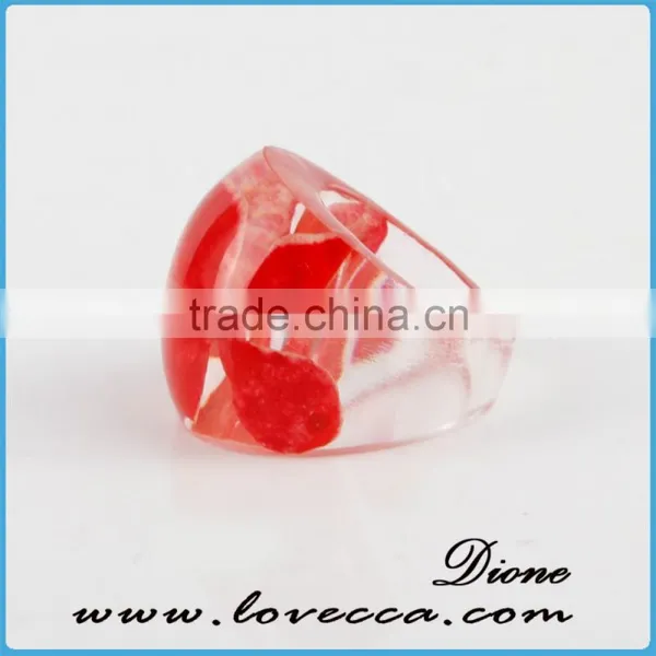 Blue Resin Ring Jewelry Lovely Flowers Resin Ring Women photo-6
