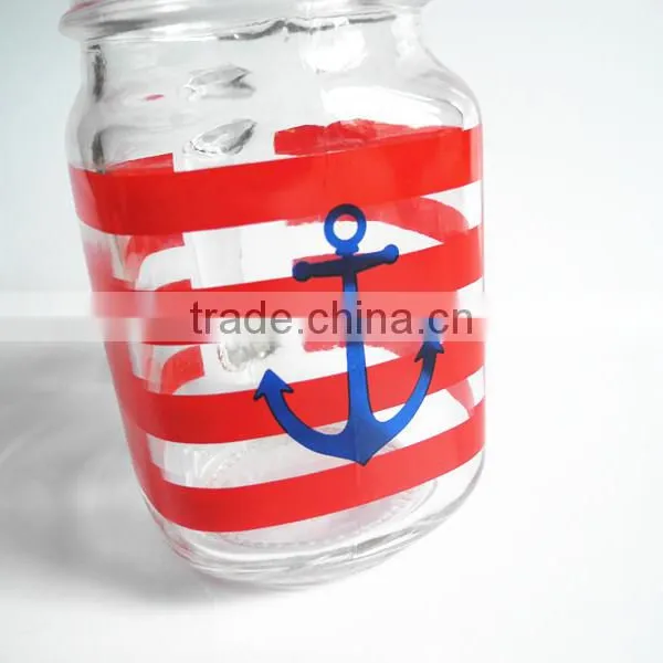 16oz Handle Decorative Glass Mason Juice Jar With Plastic Pig Screw Lid photo-3