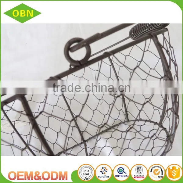 Handmade Small Chicken Wire Basket Wholesale With Handle photo-4