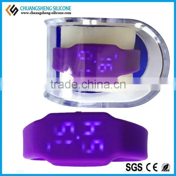 Changeable Neon Light Color LED Bluetooth Smart Watch Bracelet photo-5