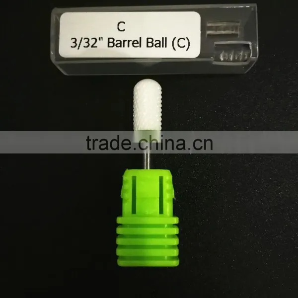 Barrel Ball Type Ceramic Nail Drill Bits Art Manicure Machine Tool Nails Electric Drill Bits File Kit photo-2