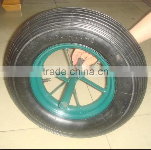 Wheel Barrow Wheel 14x4 Rubber Wheel 4.00-8 With Steel Rim photo-5