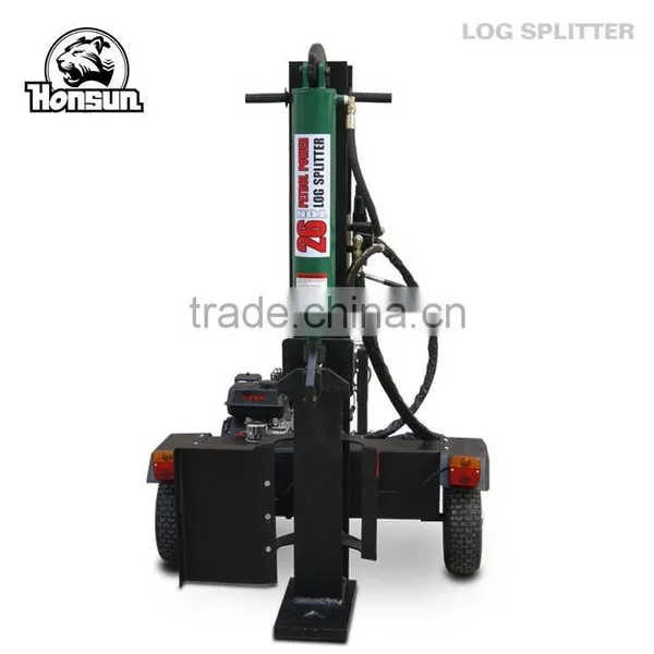 Hot Selling CE Approved Honda Gas Motor Horizontal Vertical Towable Size 26t Wood Splitter