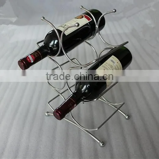 CHROME WINE RACK / METAL WINE RACK FOR 6 BOTTLES photo-6