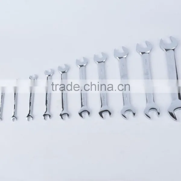 10 Pcs Mirror Surface Double End Wrench Set,ANSI Double Open End Wrench Set,metric CR-V Anti-rust Double Open End Wrench Set photo-5
