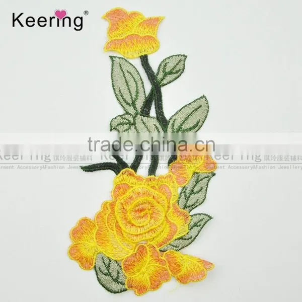 Factory Wholesale Fashion Flower Clothing Embroidery Patch Fabric Accessories Craft WEF-758 photo-3