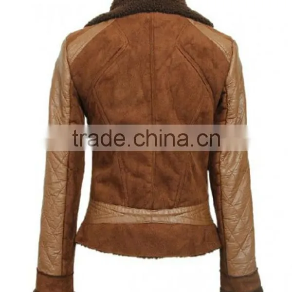 2018 Fashion Woman Fake Fur Jackethigh Quality Garment Manufacturer Fashion Fake Leather Jacket OEM Factory photo-2