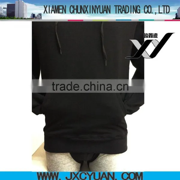 Wholesale Man Cotton Black Hoodie Pullover photo-4