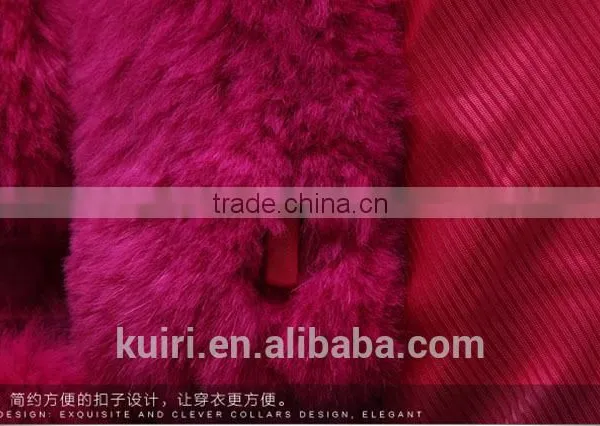 New Designer 80cm Vintage Natural Rex Rabbit Chinchilla Fur Winter Long Coat Jacket With Fur Collar For Women photo-4