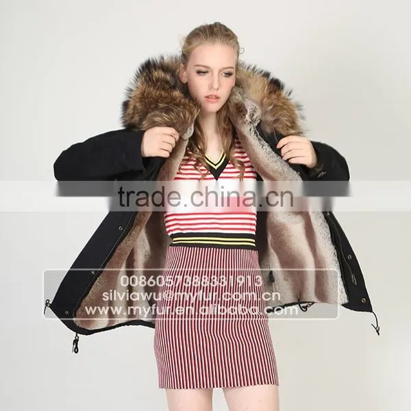 Myfur Customized China Top Quality Genuine Fur Parka Coat Wholesale photo-4