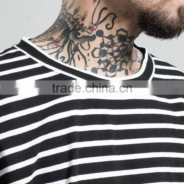 Stripe Cotton Short Sleeves t Shirt for Men photo-5