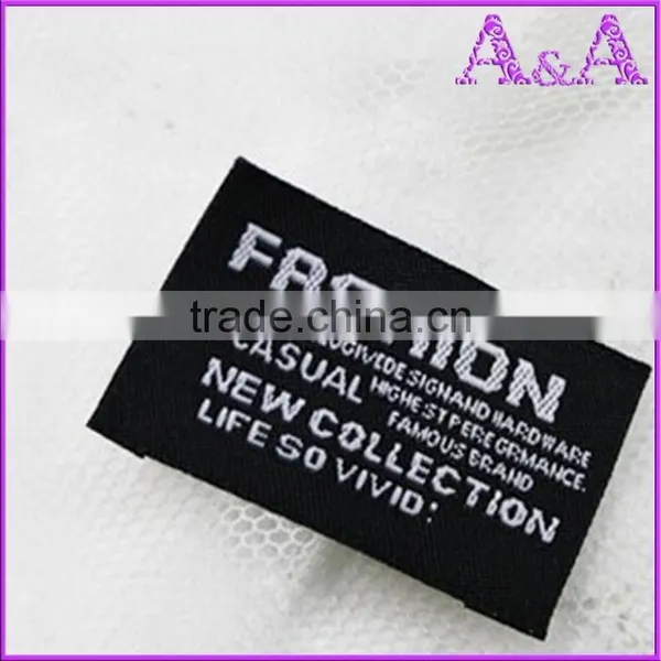 Custom High Quality Hem Woven Textile Printed Fabric Brand Size Care Label for Clothing photo-6