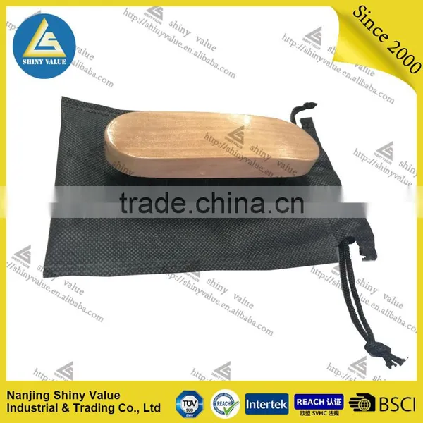 Poartable Shoe Shine Bags With Pig'hair Wooden Shoe Brushes and Cleaning Cloth photo-6