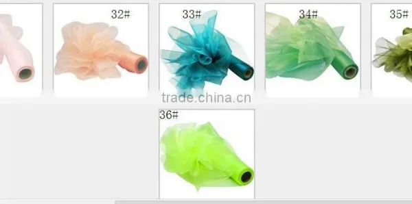 28CM * 25MTR Length Organza Roll Fabric Wedding Party Decor Chair Bows Table Runner Sash photo-6