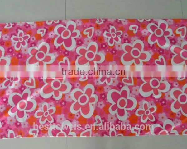 China Supplier Benetton Flower Reactive Printed Beach Towel
