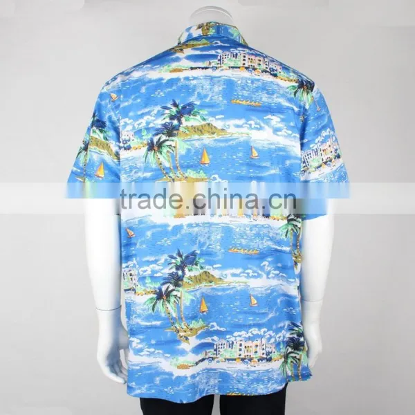 All Over Print Cotton Mens Hawaiian Aloha Shirt photo-2