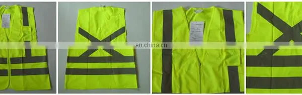 Adult Jackets Yellow High Visibility Reflective Safety Vest photo-3