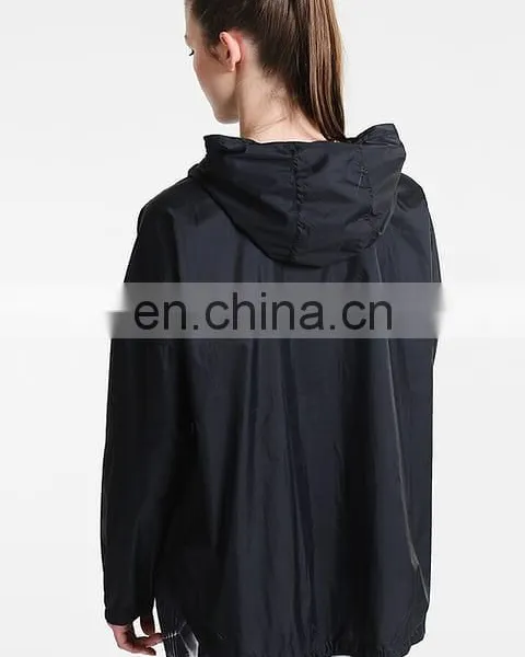 Womens High Quality Cheap Nylon Pullover Windbreaker photo-3