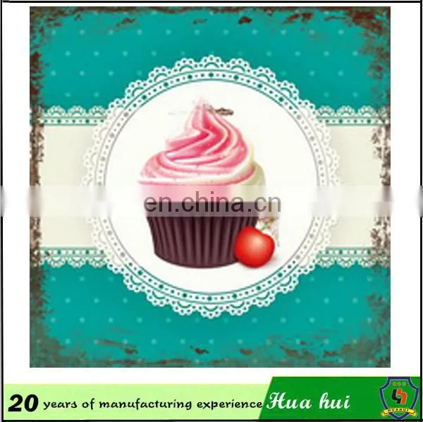 Metal Picture Cup Cake , Hanging Metal Sign, Decorationtin Signs C138